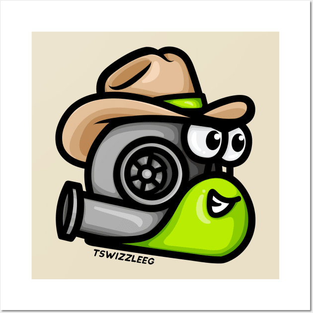 Turbo Snail - Yeet-Haw (Green) Wall Art by hoddynoddy